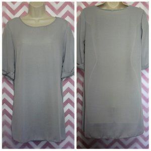Long Lightweight Taupe Tunic Size M